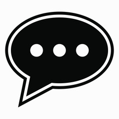 Chat icon, sms icon, comments icon. Commercial line vector icon for websites and mobile minimalistic flat design.