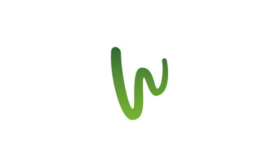 W, green