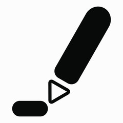 New pen, write, ballpoint vector icon. Commercial line vector icon for websites and mobile minimalistic flat design.