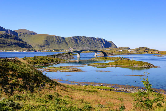 Lofoten - Bridge to Nordvalla on Moskenes Island