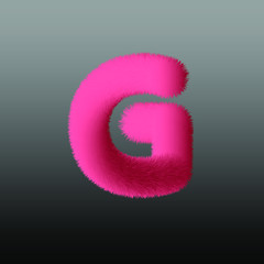 fluffy the letter G on the gradient