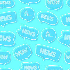 Color vector pattern "News" with speech bubble