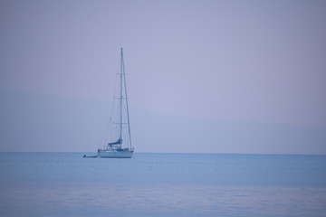 yacht in the sea, andaman islands