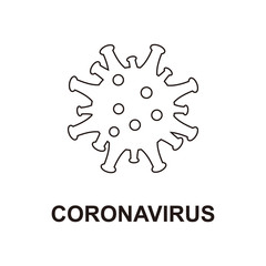 Coronavirus logo concept. Novel Coronavirus icon. 