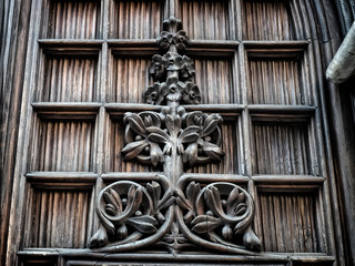 Barcelona Wall decoration elements on houses.