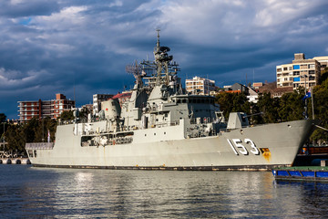 The Anzac-class frigate HMAS Stuart, Sydney, Australia