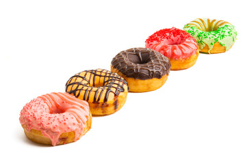 icing donuts isolated