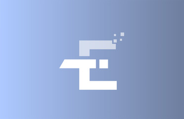 Fototapeta premium E white blue alphabet letter logo icon for business and company with pastel colour design