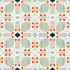 Obraz premium Vintage design with pastel shade seamless pattern illustration for wall paper ,textile, graphic, website, fabric, tile, cards, cloths, t shirt.