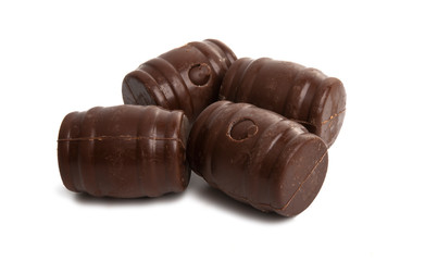 chocolate barrels with liquor