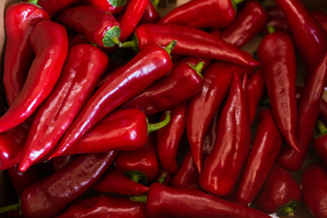 Red hot chilean pepper in spices, spicy food