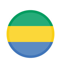 National Gabon flag, official colors and proportion correctly. National Gabon flag. Vector illustration. EPS10. Gabon flag vector icon, simple, flat design for web or mobile app.