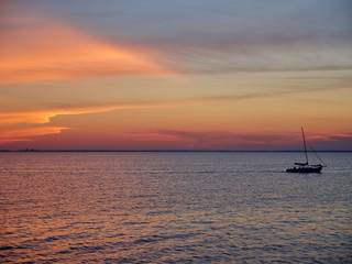 Mobile Bay Sunset near Daphne Alabama