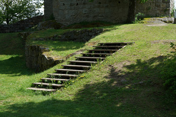 Natural stone stairs seem to be made to last