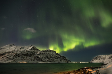 Fototapeta na wymiar The aurora in Norway