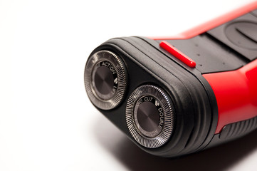 Photographing shaving machine on white background