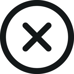 cancel unsuccess red icon flat vector