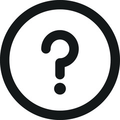 Question Mark Vector Line Icon
