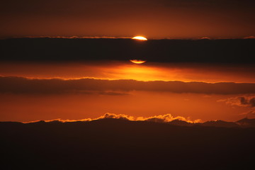Sunset and clouds