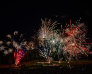 Fireworks over the Lake at a Golf Course