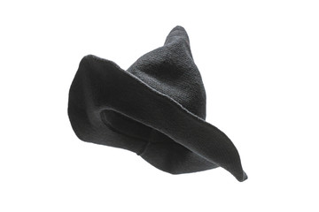 Witch wool hat isolated on white background.