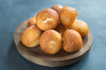 Traditional Colombian buñuelo - Deep Fried Cheese Bread