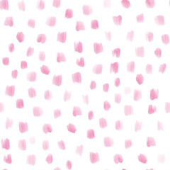 Pink abstract brush strokes on white. Textile and print design.