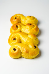 Sweet buns with raisins