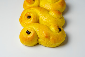 Sweet buns with raisins