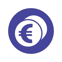 Flat euro currency sign. Money, finance concept.