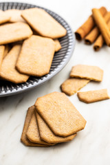 Sweet cinnamon biscuits.