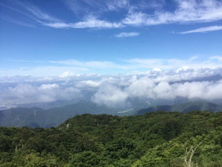 Fototapeta na wymiar Lush landscape of Mount Ibuki