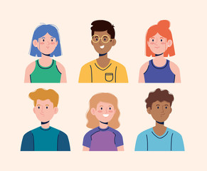 set of boys with cute girls user