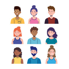 set of boys and pretty girls user