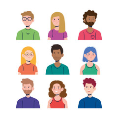 set of boys and beautiful girls user