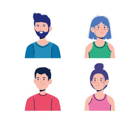 set of girls and attractive boys user