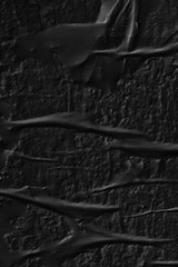 Black grey paper background creased crumpled surface / Old torn ripped posters scary grunge textures  
