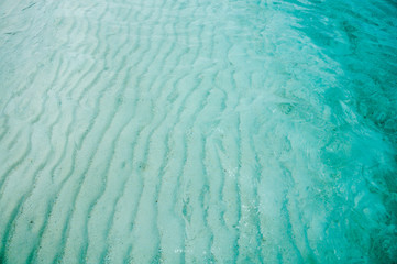 Blue water in the ocean near Maldives