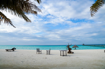 Gazebo on the island, The Maldives, Ari Atoll