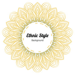 Luxury ornamental mandala design background in gold color, luxury mandala background for wedding invitation, book cover