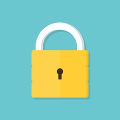 Locker Icon, Padlock Symbol. Key Lock Illustration Privacy and Password Icon. Security protection Symbol Design.