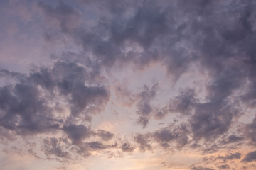 Fototapeta premium abstract background of cloudy sunset sky, blue hour