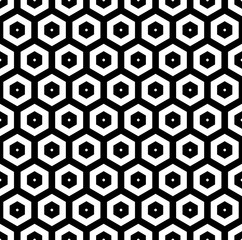 Abstract seamless geometric hexagons pattern.
