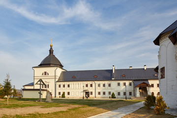 Fototapeta na wymiar Restored Fraternal housing Sviyazhsk Monastery