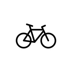 Fototapeta premium bicycle vector icon in black flat design on white background