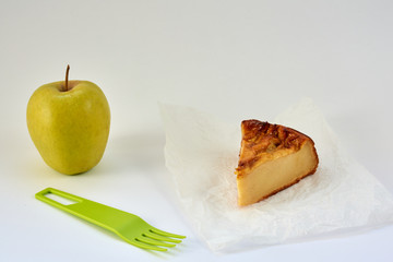 Apple pie with room for a text.