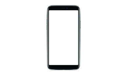 Smartphone with a blank screen lying on a flat surface. High Resolution Vector illustration of responsive web design ,app, template site,The shape of a modern mobile phone Designed New black frameless