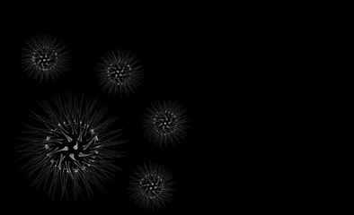 Fototapeta premium Background abstract microscopic virus viewer 3d concept render