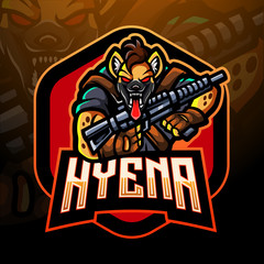 Hyena shooter esport logo mascot design