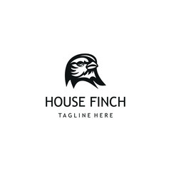 House finch bird logo design. Awesome a house finch bird silhoutte. A house finch bird logotype.